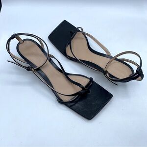 Bottega Veneta Square Toe Sandals